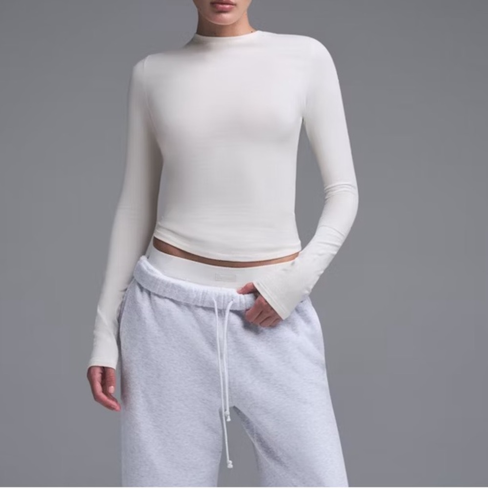 SKIMS Cream Long Sleeve Top